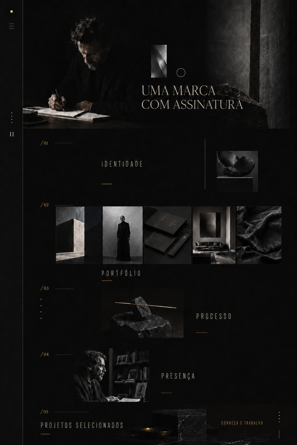 Exemplo completo de landing page para Marcas autorais