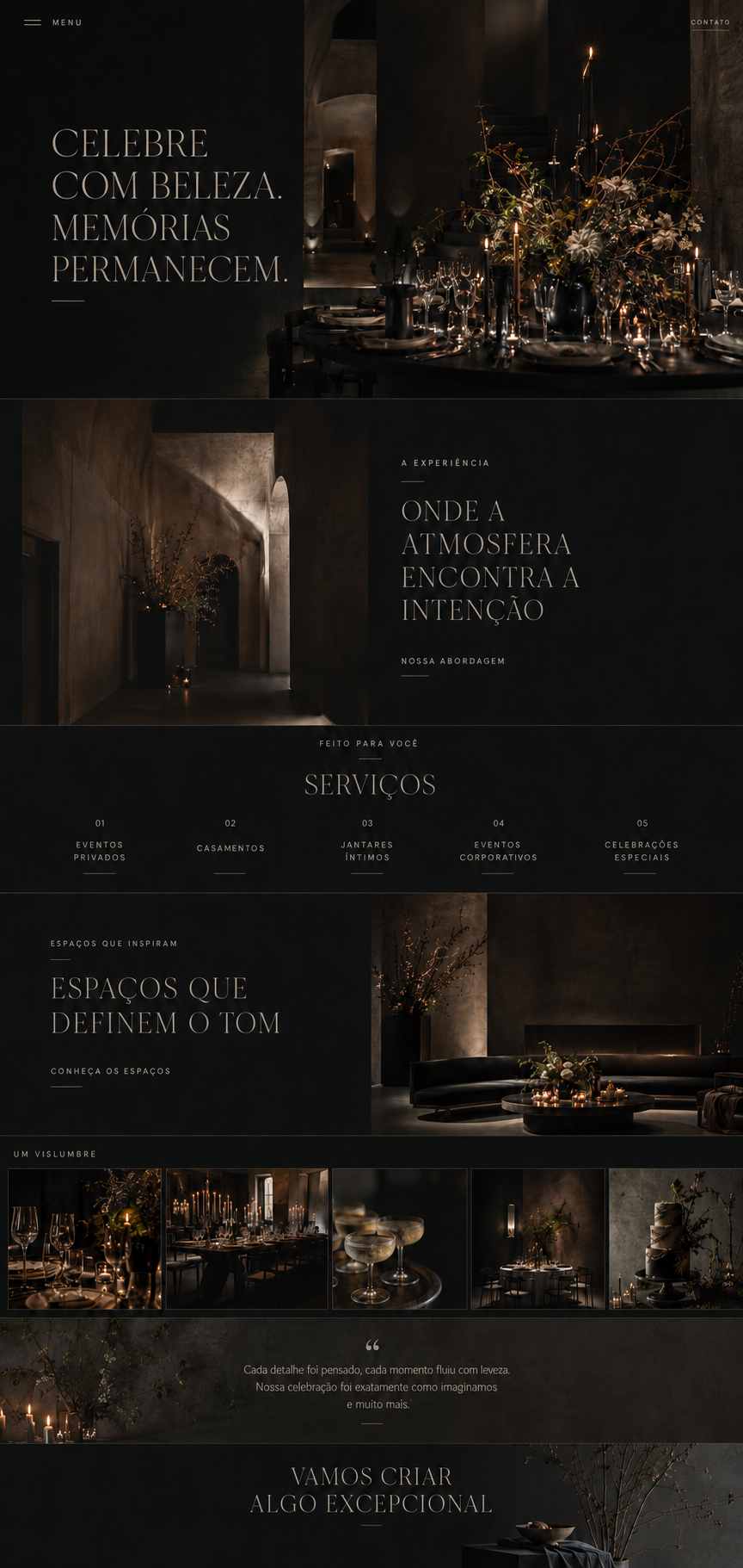Exemplo completo de landing page para Eventos